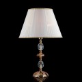 Glass and crystal table lamp Belle, made in Italy, classic design