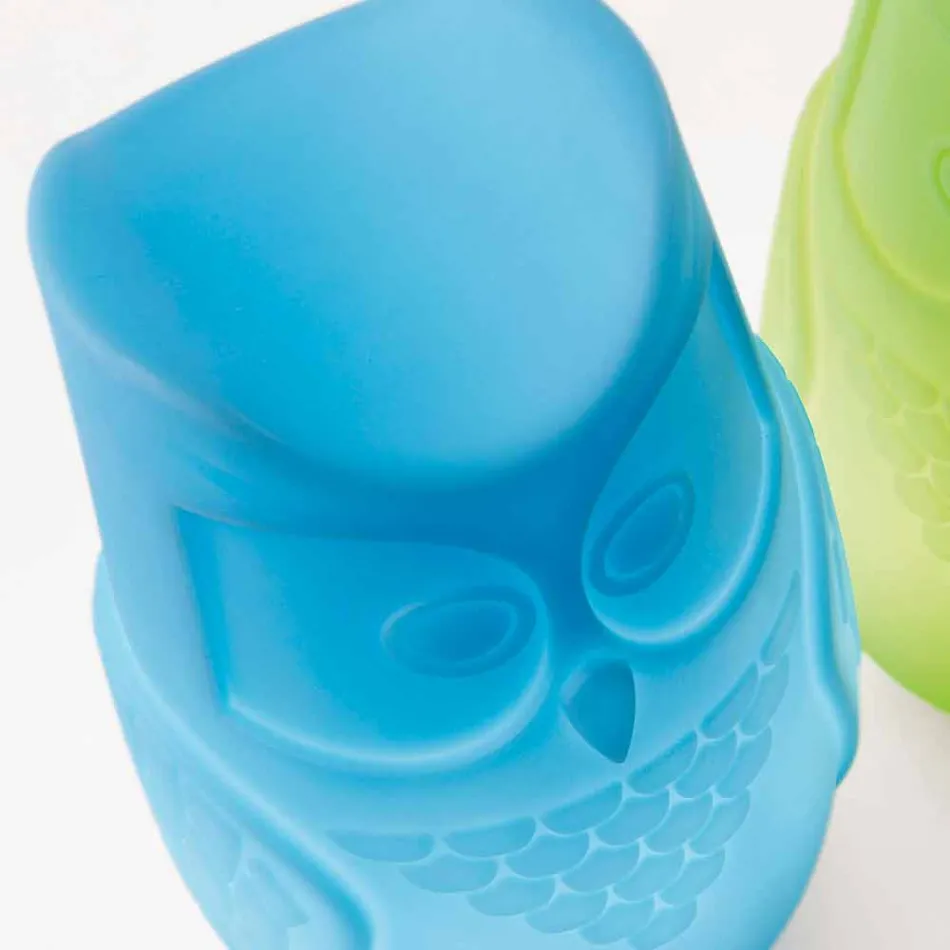 Slide Bubo colored table lamp of owl design made in Italy Viadurini