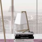 Table Lamp with Structure in Metal and Fabric Made in Italy - Barton Viadurini