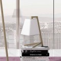 Table Lamp with Structure in Metal and Fabric Made in Italy - Barton