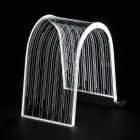 Transparent Acrylic Crystal Table Lamp with Engraved Decoration - Bertella Viadurini