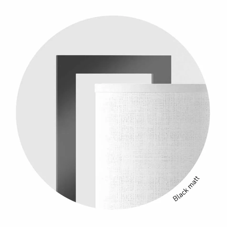 Design Table Lamp in Metal and White Linen Made in Italy - Bali Viadurini