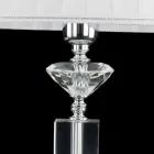 Design table lamp in Ivy glass and crystal, made in Italy Viadurini