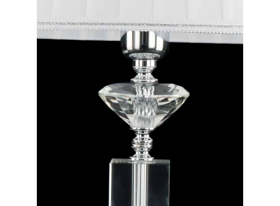 Design table lamp in Ivy glass and crystal, made in Italy Viadurini