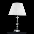 Designer table lamp made of glass and crystal Ivy, made in Italy