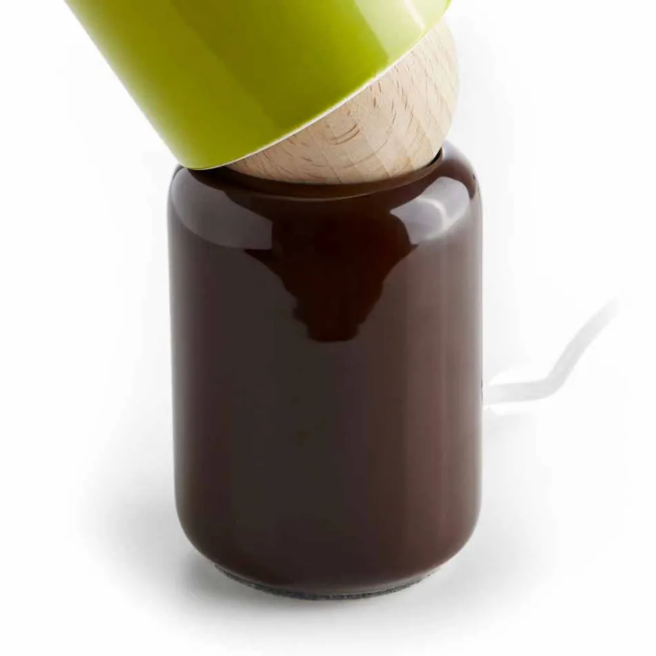 Modern design ceramic table lamp made in Italy Asia Viadurini