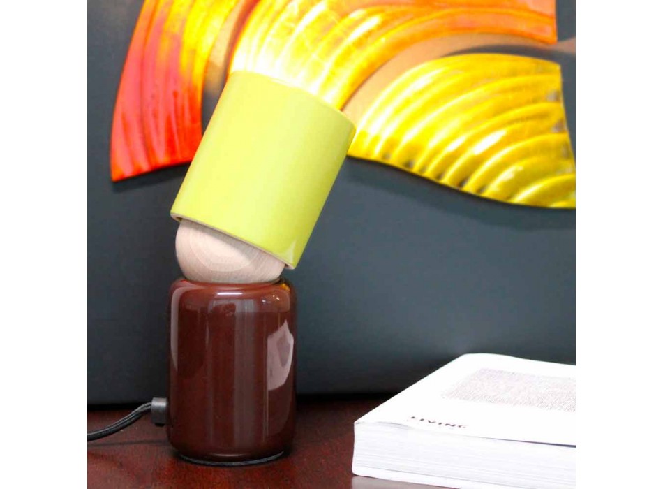 Modern design ceramic table lamp made in Italy Asia Viadurini