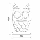 Table Lamp in Matt White Ceramic 2 Lights Modern Design Owl - Owl Viadurini