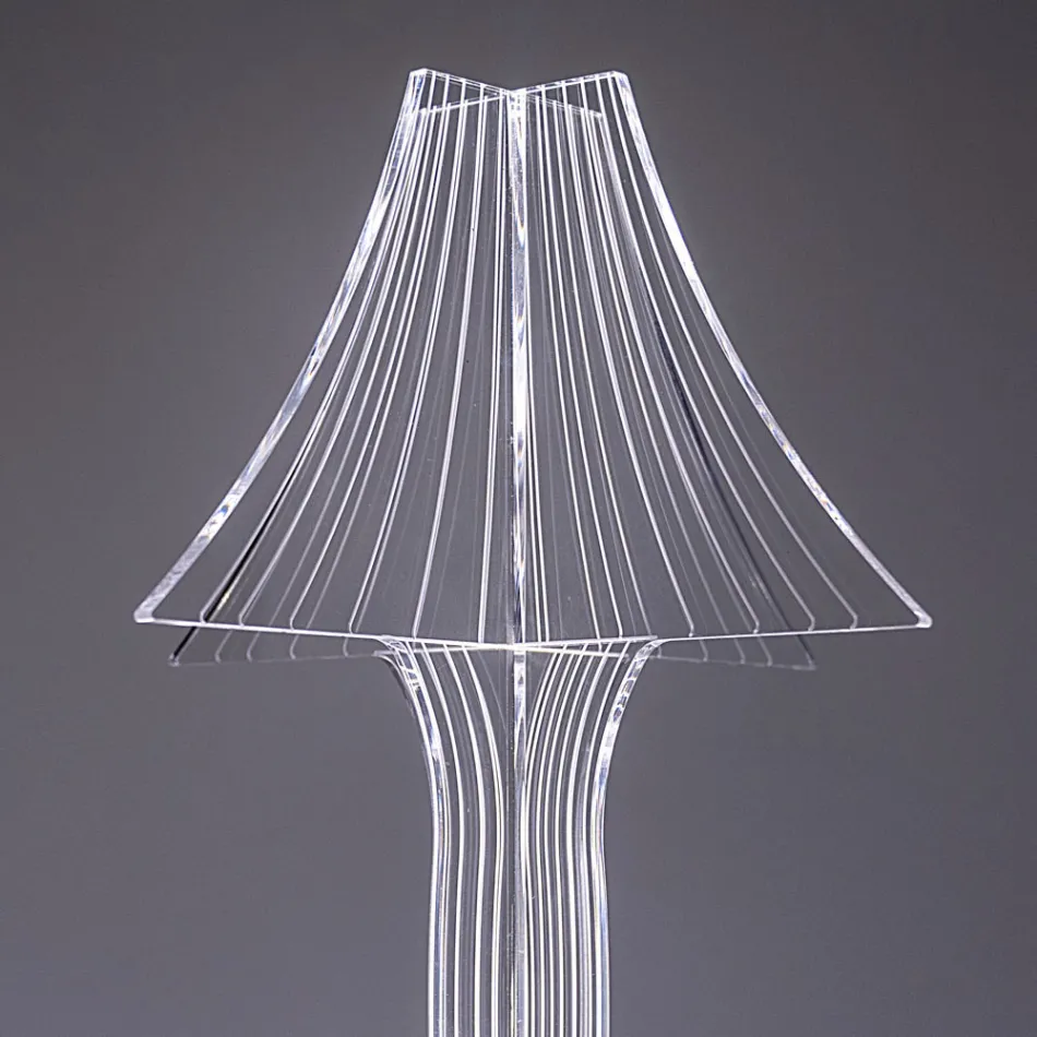 Aurel Plexiglass Table Lamp in Two Sizes Made in Italy Viadurini
