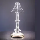 Aurel Plexiglass Table Lamp in Two Sizes Made in Italy Viadurini