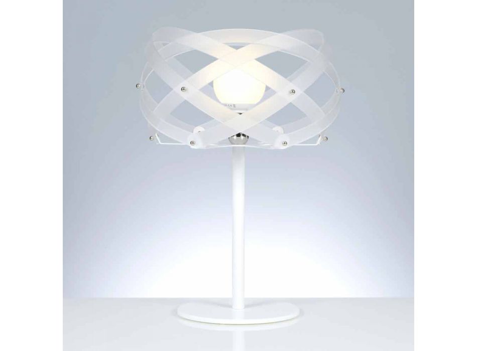 Table lamp in satin white methacrylate diameter 40 cm Vanna Viadurini