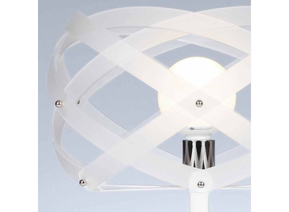 Table lamp in satin white methacrylate diameter 40 cm Vanna Viadurini