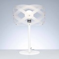 Design table lamp Vanna, made of white methacrylate satin finish