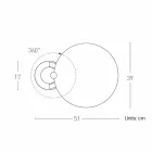 Table Lamp in Chrome or Black Metal with LED Made in Italy - Orlando Viadurini