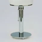 Table Lamp in Opaline with Chrome Structure Made in Italy - Toronto Viadurini