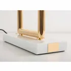 Table Lamp in Brass and Resin with Marble Base Made in Italy - Quizza Viadurini