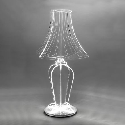Table Lamp in Laser Marked PMMA Made in Italy - Moana Viadurini