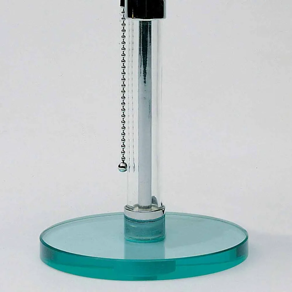 Glass Table Lamp with Opal Shade Made in Italy - Dacca Viadurini