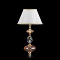 Classic design glass and crystal table lamp Belle, made in Italy