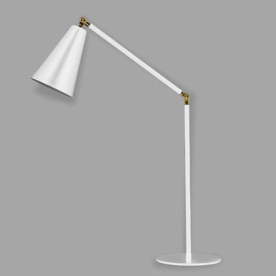 Modern Table Lamp with Metal Structure Made in Italy - Zaira Viadurini