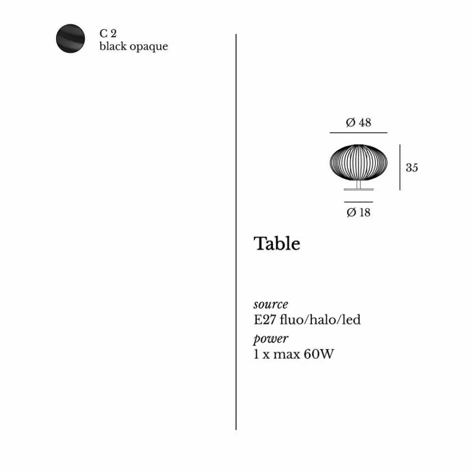 Modern table lamp in painted steel, Ø48xH35 cm, Gabriella Viadurini