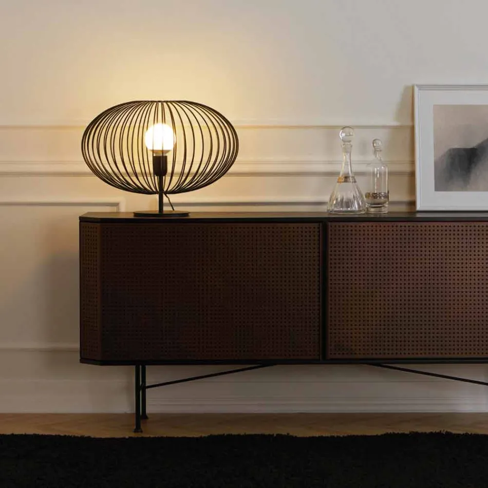 Modern table lamp in painted steel, Ø48xH35 cm, Gabriella Viadurini