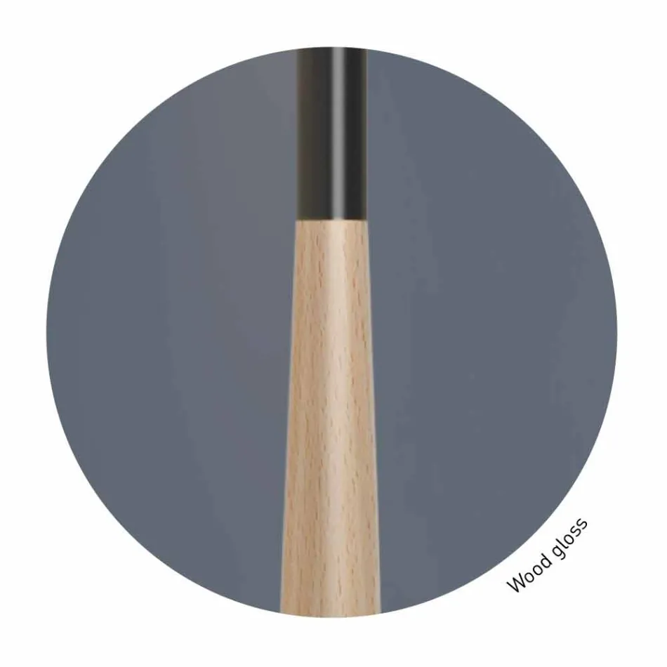 Modern Table Lamp in Metal, Wood and Organza Made in Italy - Boom Viadurini