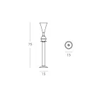 Slide Carmen multicolored aluminum table lamp, made in Italy Viadurini