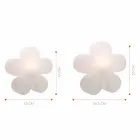 Modern Design Flower Table or Floor Lamp in White Plastic - Fiorestar Viadurini