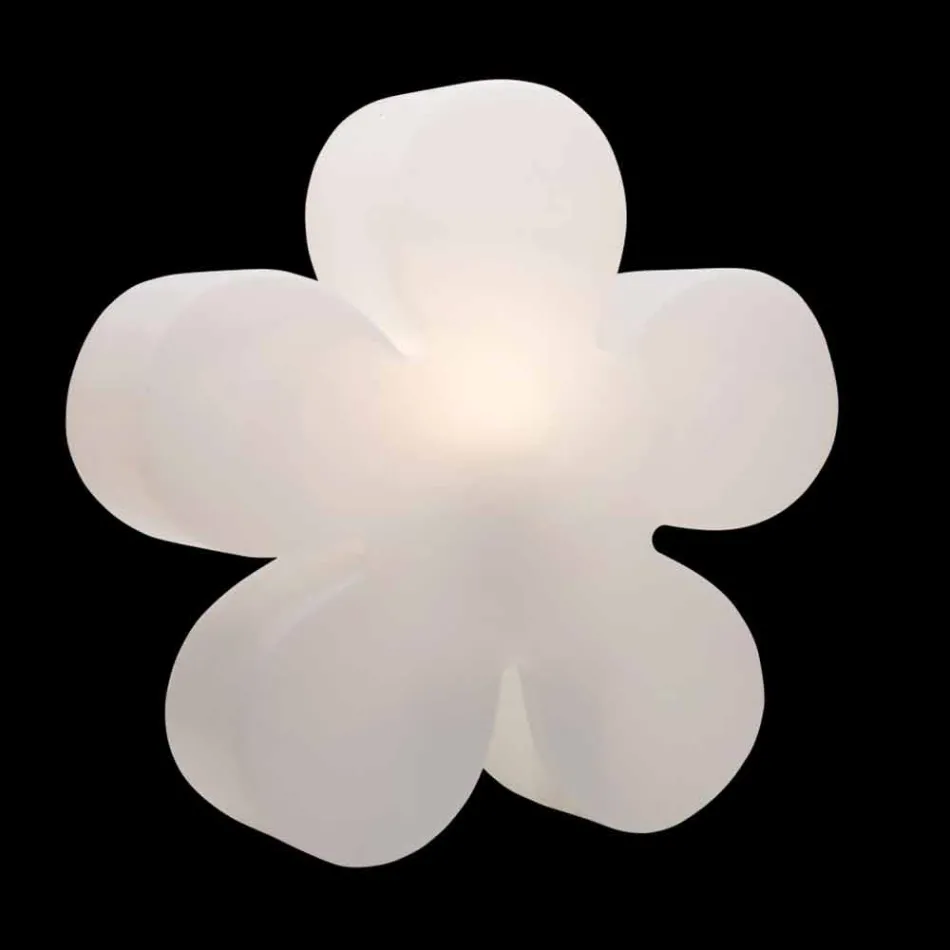 Modern Design Flower Table or Floor Lamp in White Plastic - Fiorestar Viadurini