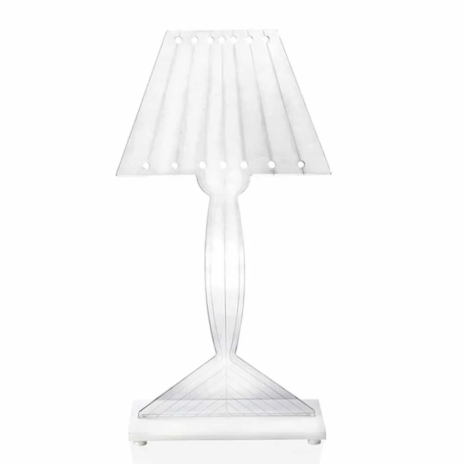 Shaped table lamp, Ferla plexiglass LED light Viadurini