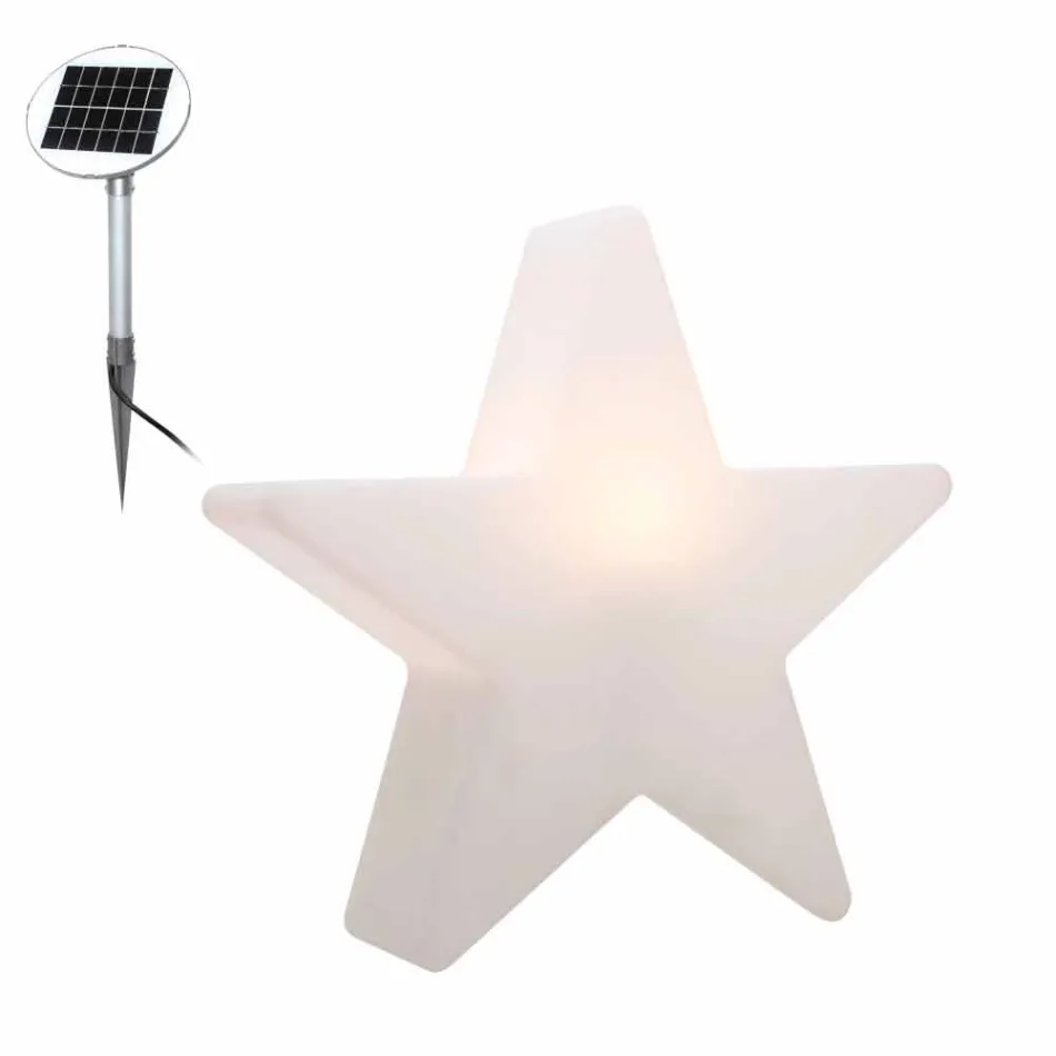Polyethylene Solar or LED Star Design Table Lamp - Ringostar Viadurini