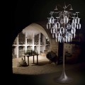 Designer floor lamp with 30 glasses Sauvignon