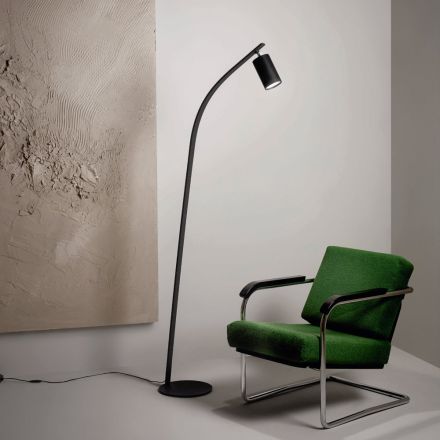 Floor Lamp with Adjustable Spotlight and Second Light on the back - Camphor Viadurini