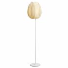 Floor lamp with white pearl lampshade, diam.40xH195 cm, Lora Viadurini