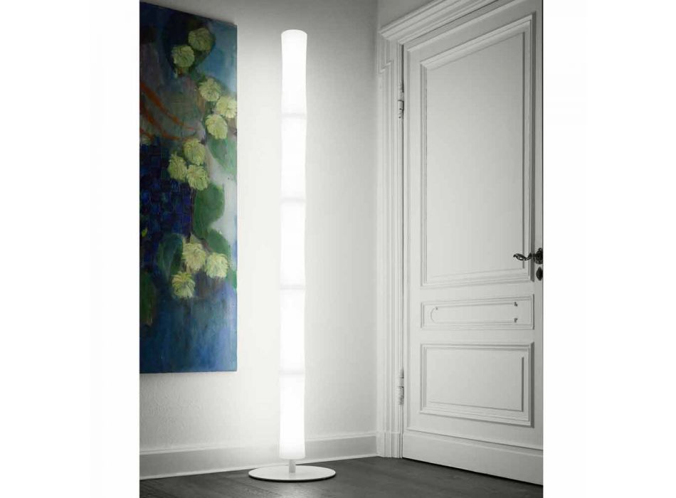 Floor Lamp with Lampshade in White Polyethylene Made in Italy - Asturia Viadurini