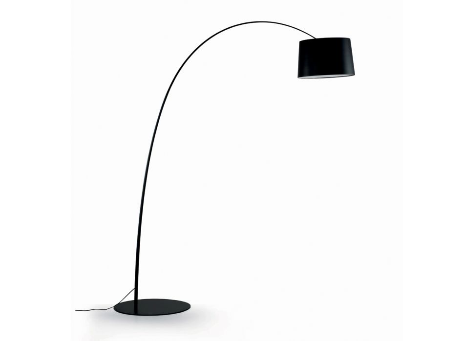 Floor Lamp with Black Carbon Stem Made in Italy - Terni Viadurini