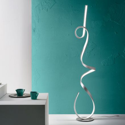 Floor Lamp with Structure in Painted Metal with LED Light - Lumino Viadurini