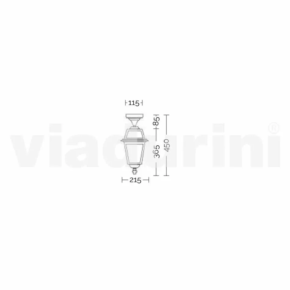 Outdoor aluminum floor lamp made in Italy, Kristel Viadurini