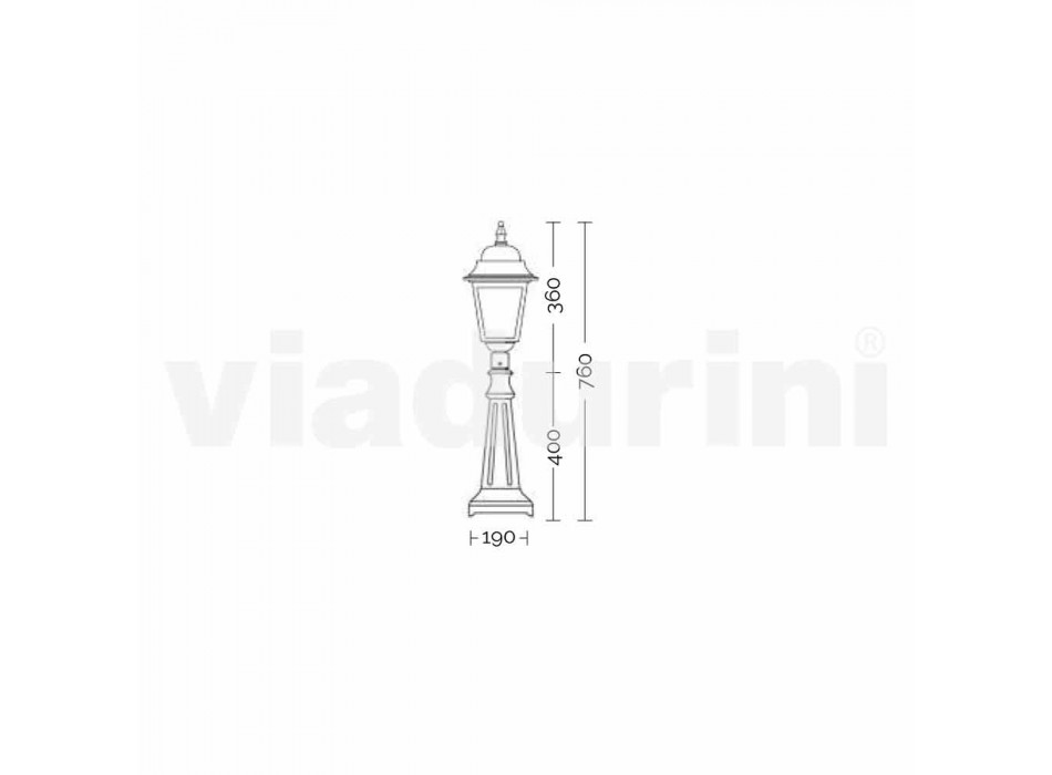 Outdoor floor lamp made of aluminum produced in Italy, Aquilina Viadurini