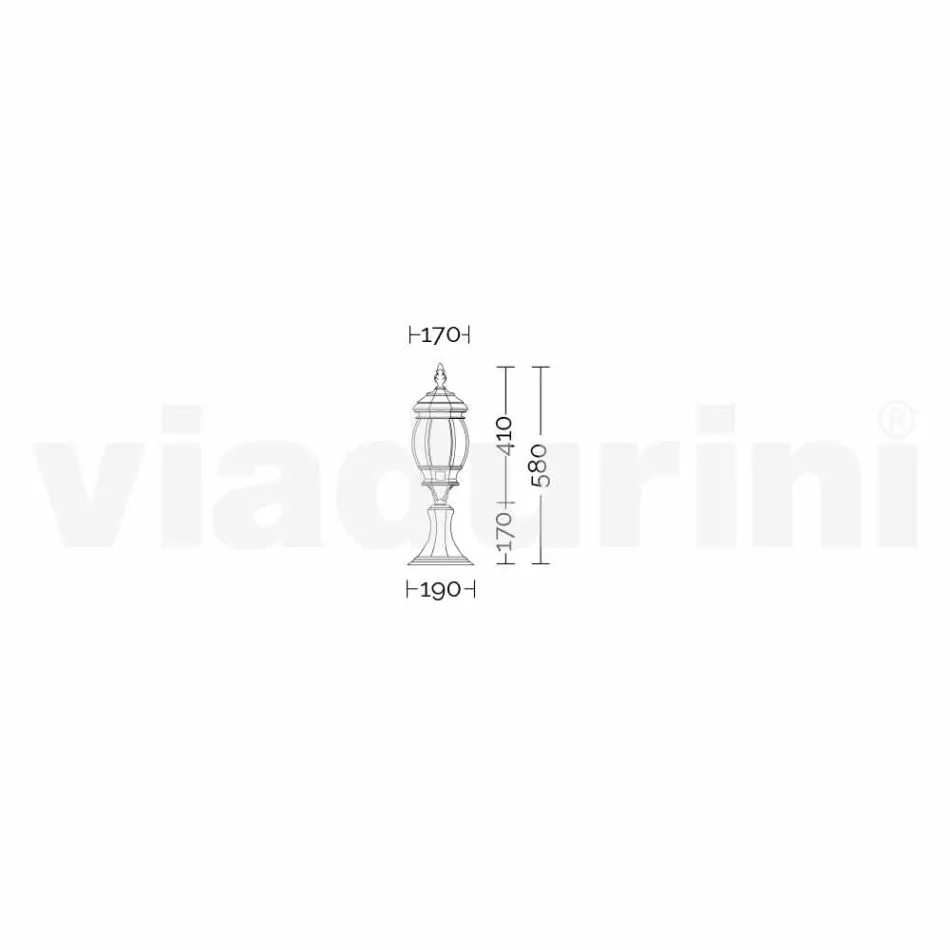 Anika garden aluminum floor lamp made in Italy Viadurini