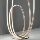 Design Floor Lamp in Gold Finish Painted Metal with LED - Simea Viadurini