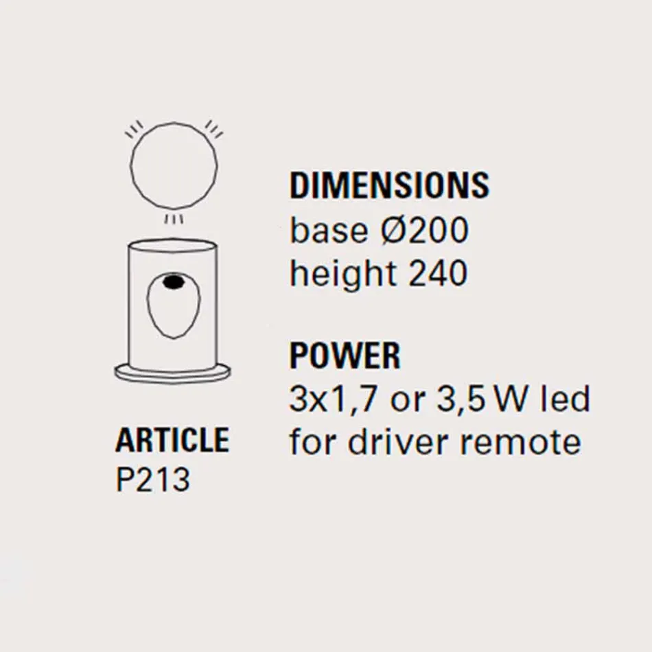 Floor lamp, modern design with 3 lights, U-Boat - Toscot Viadurini