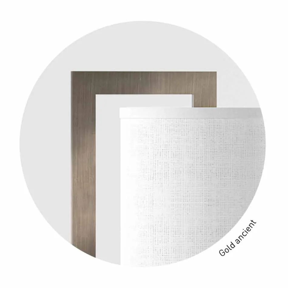 Design Floor Lamp in Metal with Linen Lampshade Made in Italy - Bali Viadurini