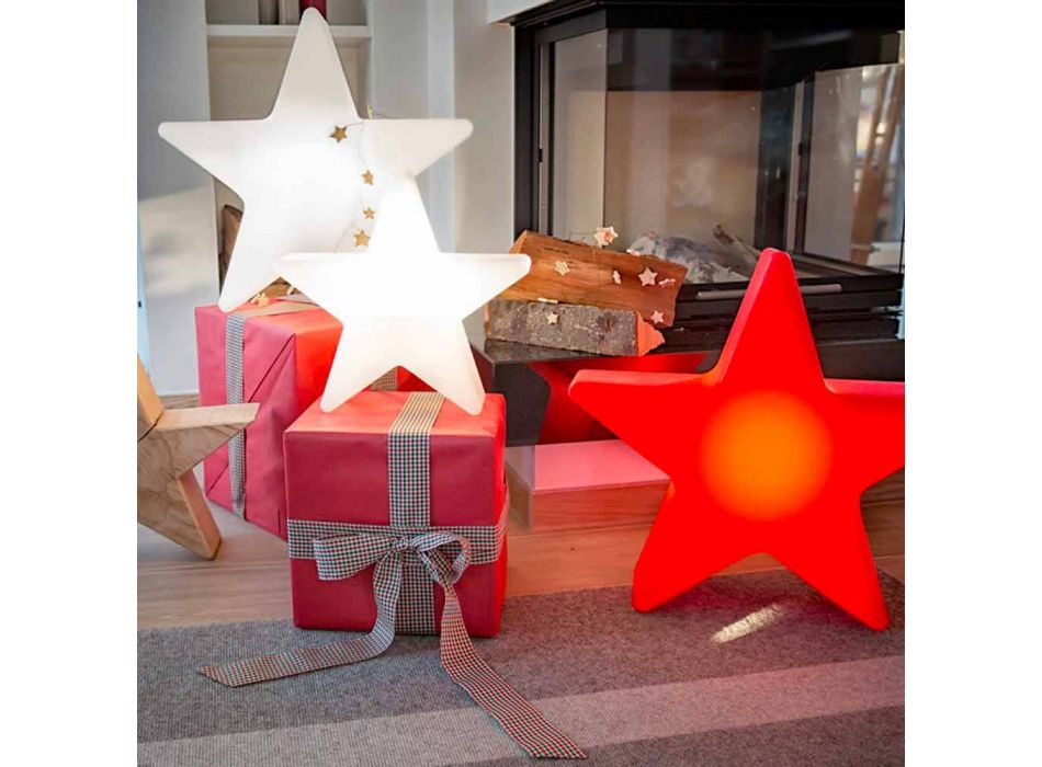 White or Red Star Shape Floor Lamp, Modern Design - Ringostar Viadurini