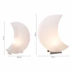 Moon Shape Floor Lamp in Plastic 2 Sizes Modern Design - Lunastar Viadurini