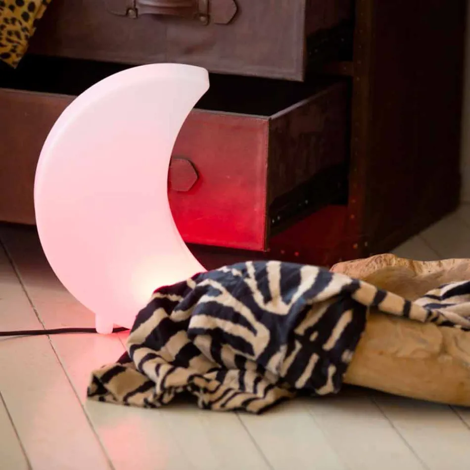 Moon Shape Floor Lamp in Plastic 2 Sizes Modern Design - Lunastar Viadurini