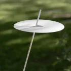 Garden Floor Lamp Aluminum White Design with Water Lily Leaf - Cipriam Viadurini