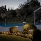 Garden Floor Lamp Aluminum White Design with Water Lily Leaf - Cipriam Viadurini