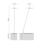 Garden Floor Lamp Aluminum White Design with Water Lily Leaf - Cipriam Viadurini